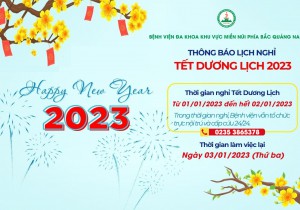 THÔNG BÁO: LỊCH NGHỈ TẾT DƯƠNG LỊCH 2023